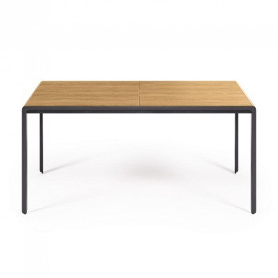 Раздвижной стол Nadyria с дубовым шпоном и стальными ножками160 (200) x 90 см
