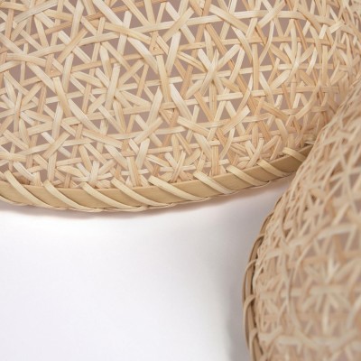 Набор Elli из 2 плетеных крышек из бамбука с натуральной отделкой